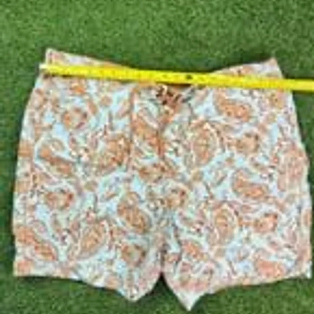 Tommy Bahama Relax Swim Trunks XL‎ Paisley Floral Board Shorts Orange Blue